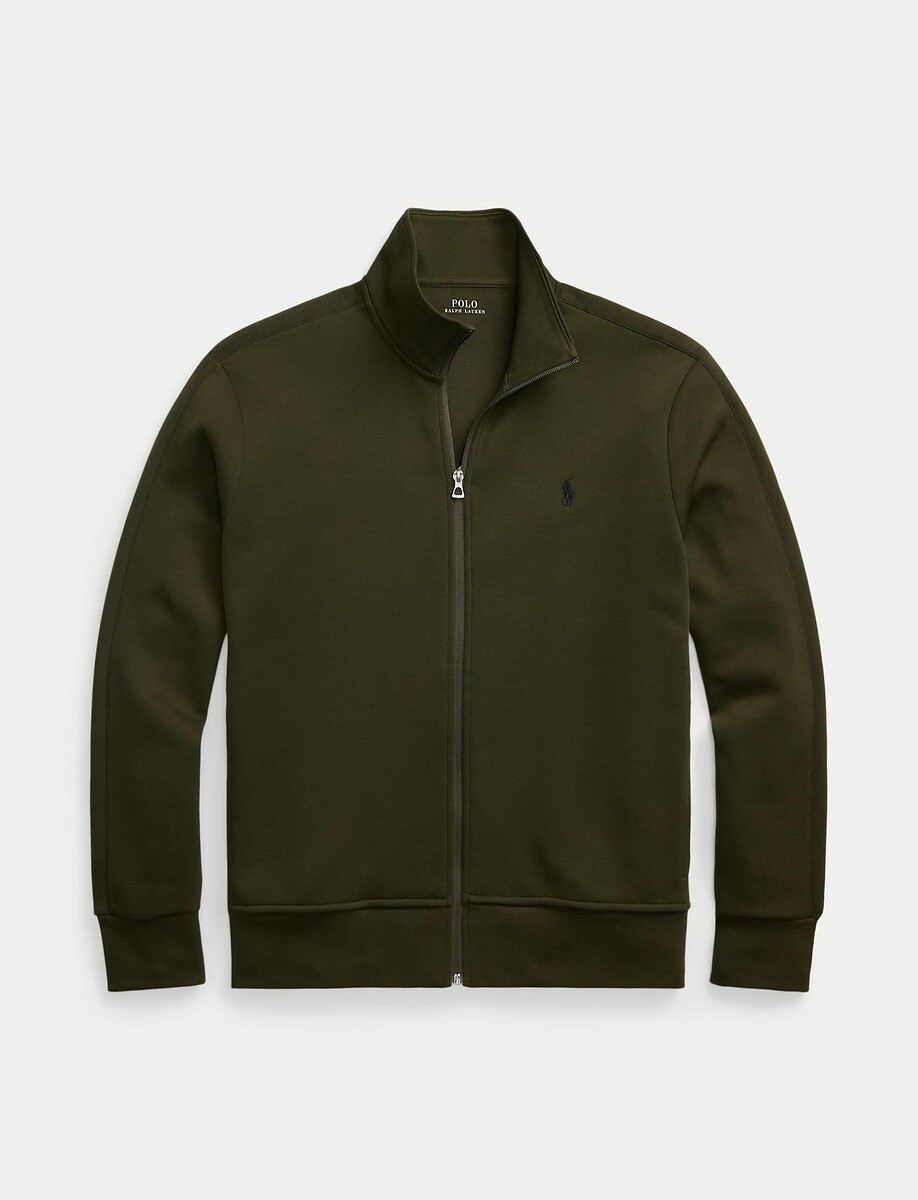 POLO RALPH LAUREN<br>Moletom com zíper confeccionado em tecido de malha dupla