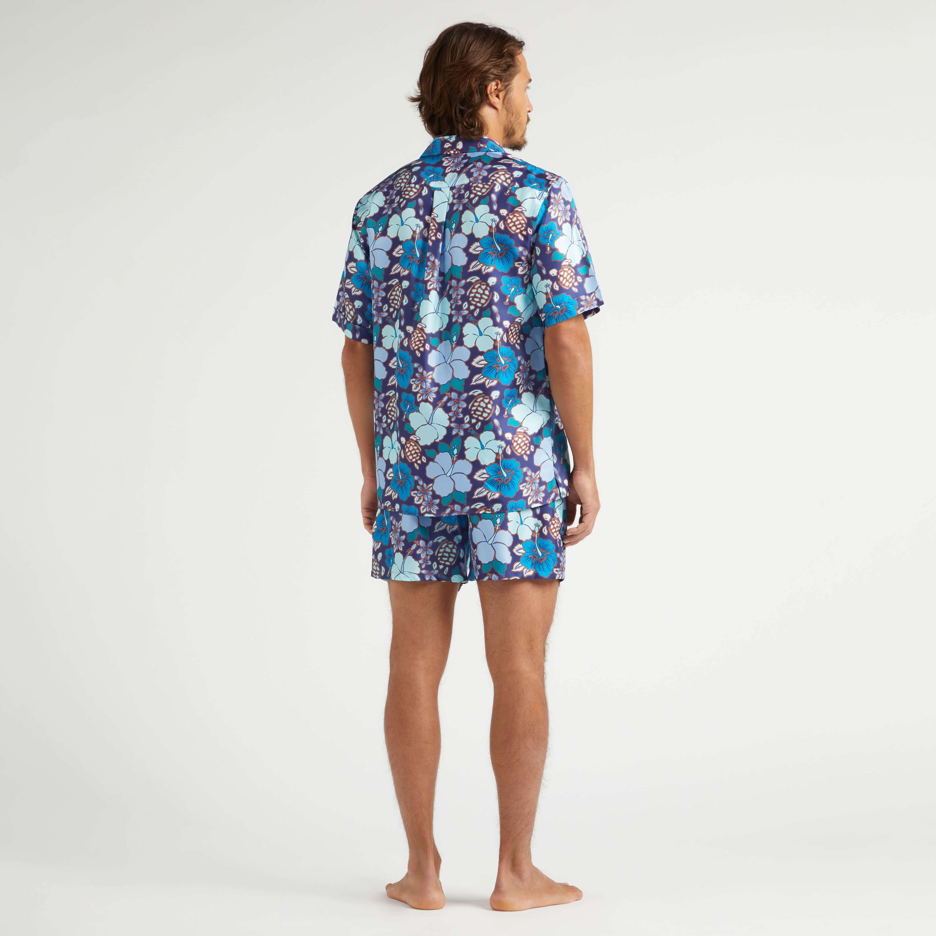 Chemise Bowling en Soie Homme Tropical Turtles