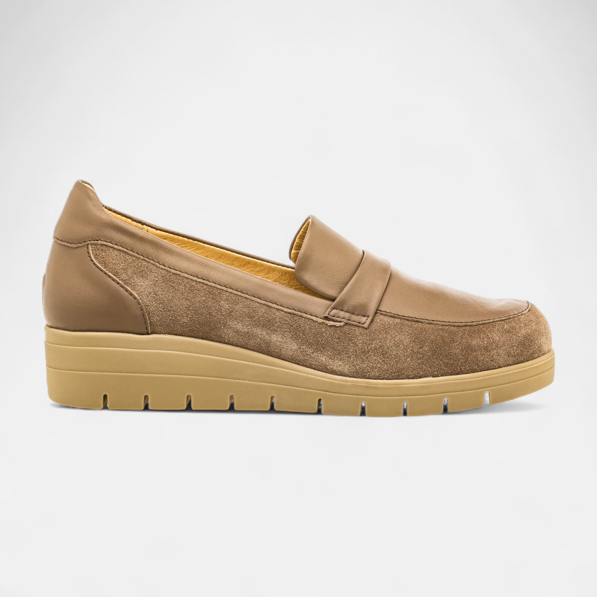 Mocassins Femme en cuir taupe