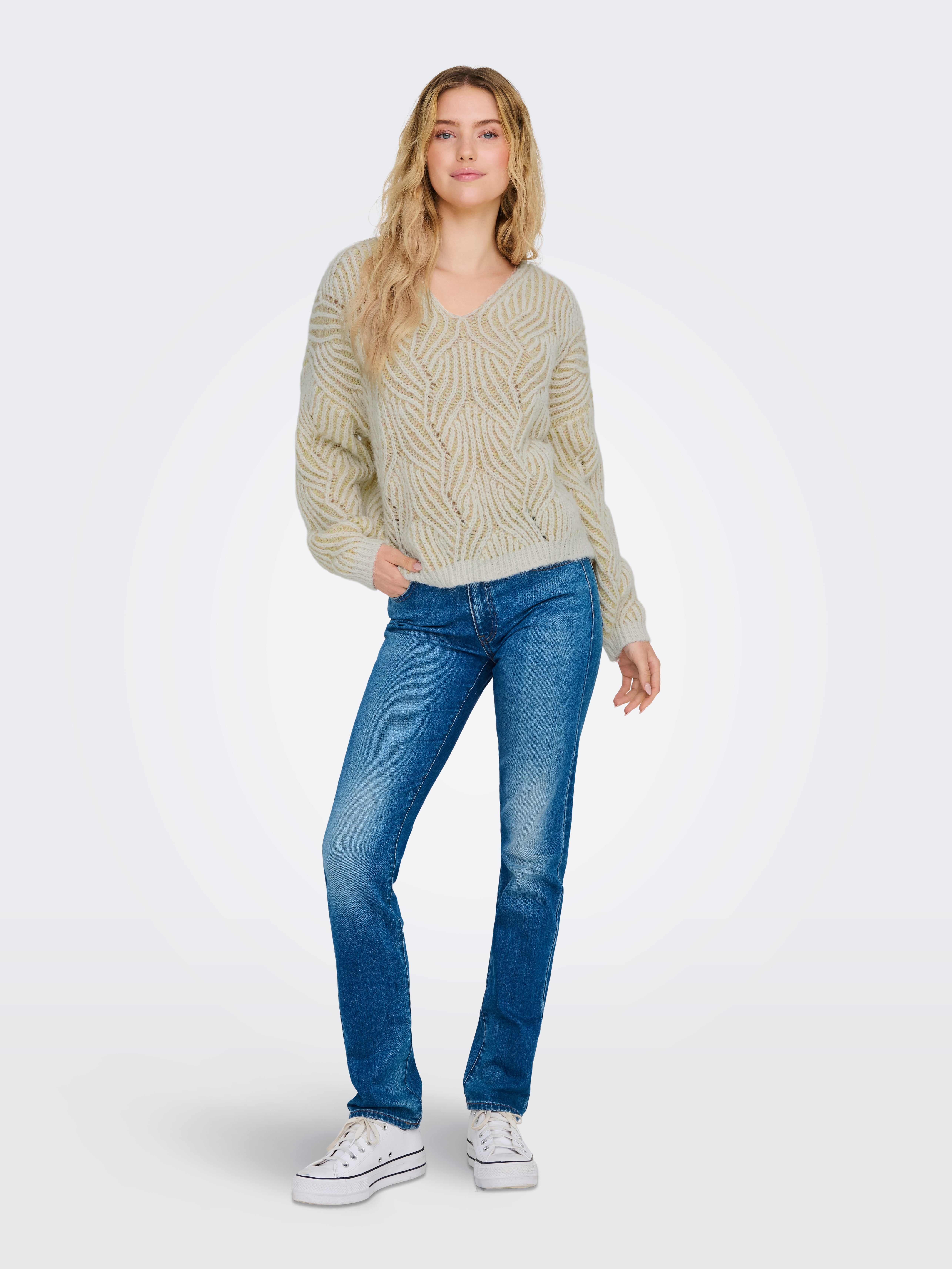 ONLELIN Strickpullover Cloud Dancer