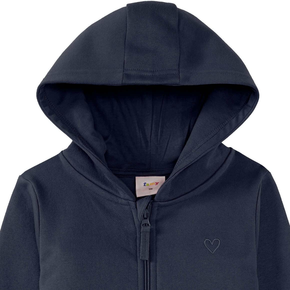 Famy Mädchen Sweatjacke mit Bio-Baumwolle dunkelblau