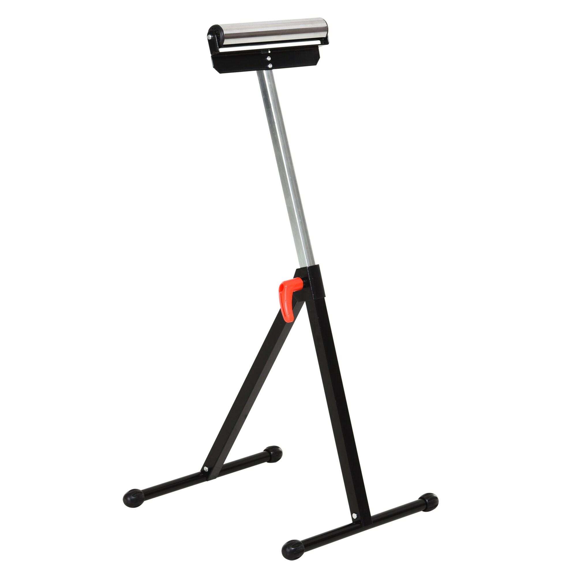 HOMCOM Rollenbock verstellbar schwarz, silber 44 x 50 x (68-110) cm (BxTxH)