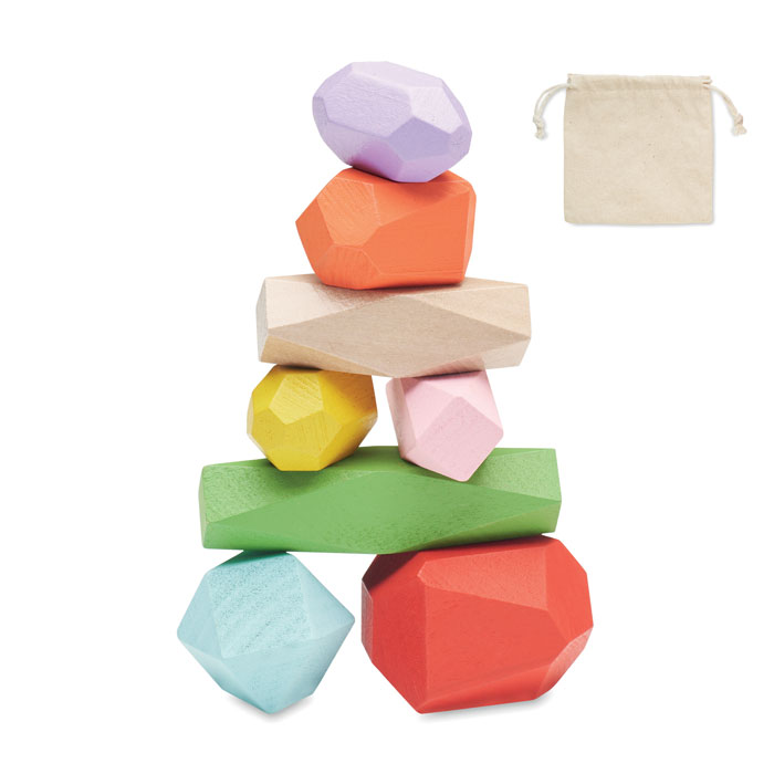 GiftRetail MO6710 - DOLMEN 8 Pieces en bois empilables