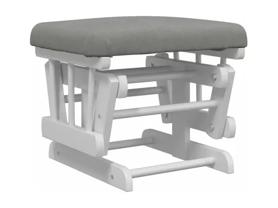 Chaise berçante avec repose-pied Gris clair Tissu