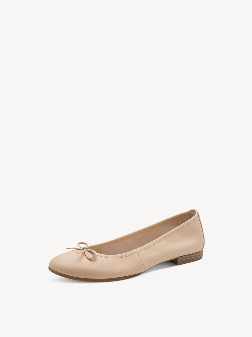 Leren Ballerina - beige