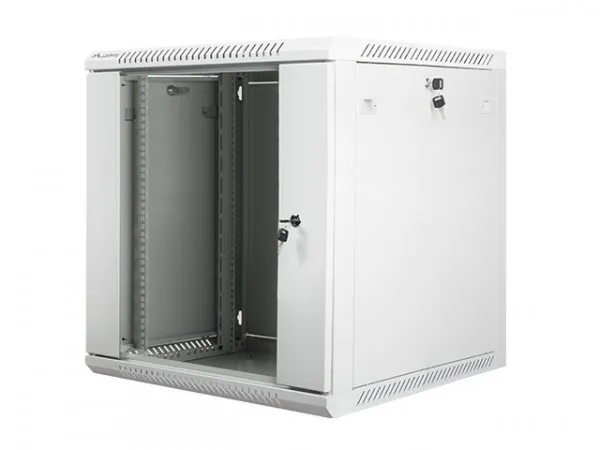 Lanberg - Rack kabinet - vægmonterbar - grå, RAL 7035 - 12U - 19