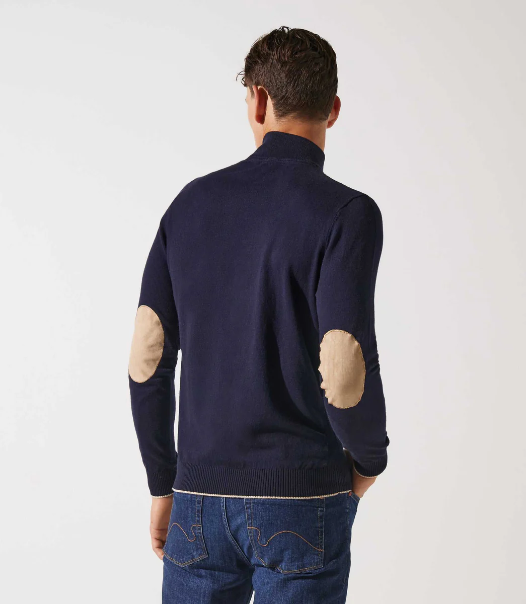 Pull col zippé camionneur marine