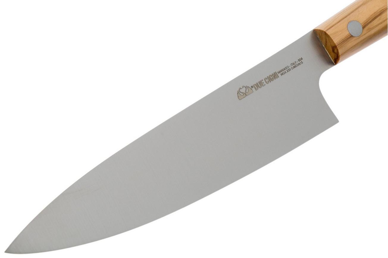 Due Cigni Hakucho gyuto 17,5 cm, olijfhout