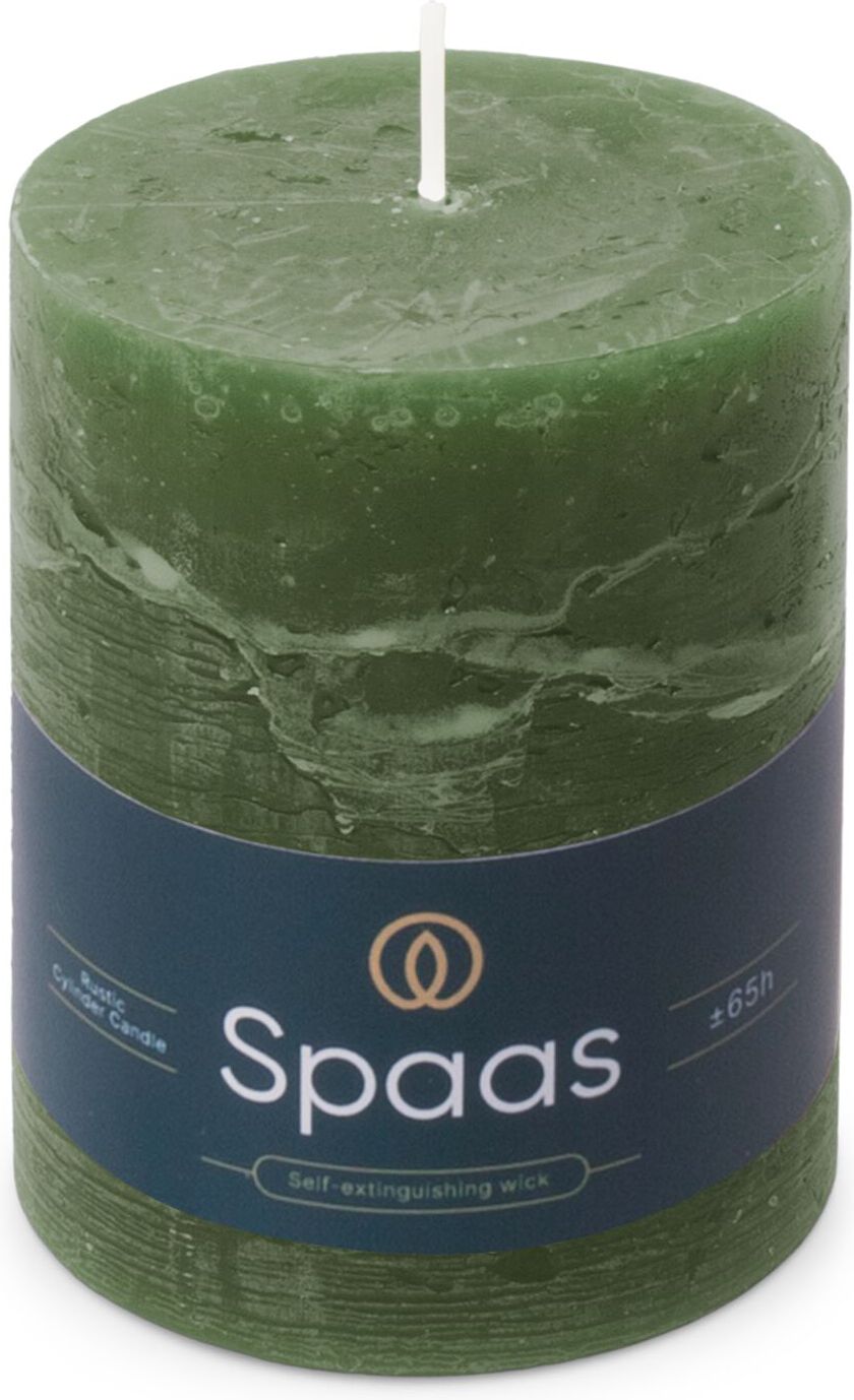 Spaas stompkaars Essential collection groen 65 uur D 8 H 11 cm