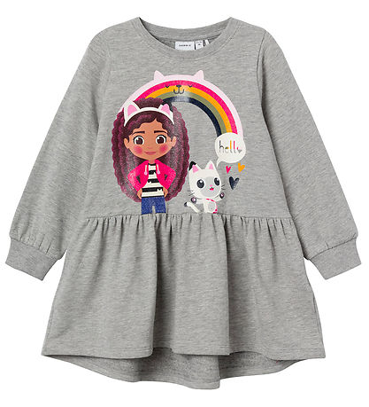 Name It Sweatkleid - NmfAmma Gabby - Grey Melange