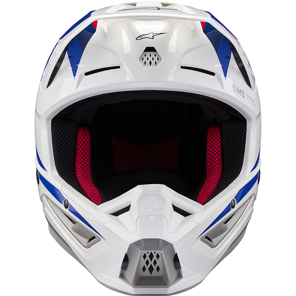 Alpinestars - Casque S-M5 Helmet Honda Blanc / Bleu / Rouge