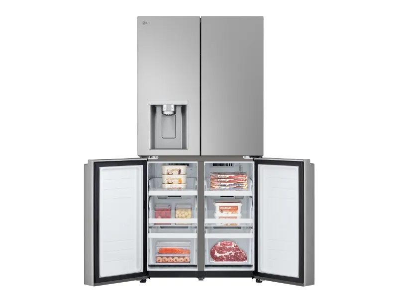 LG GML861PYPE - Køleskab/fryser - frans dør-bundfryser med vanddispenser, isdispenser - Wi-Fi - bredde: 83.5 cm - dybde: 73 cm - højde: 178.7 cm - 506 liter - Klasse E - prime-sølv