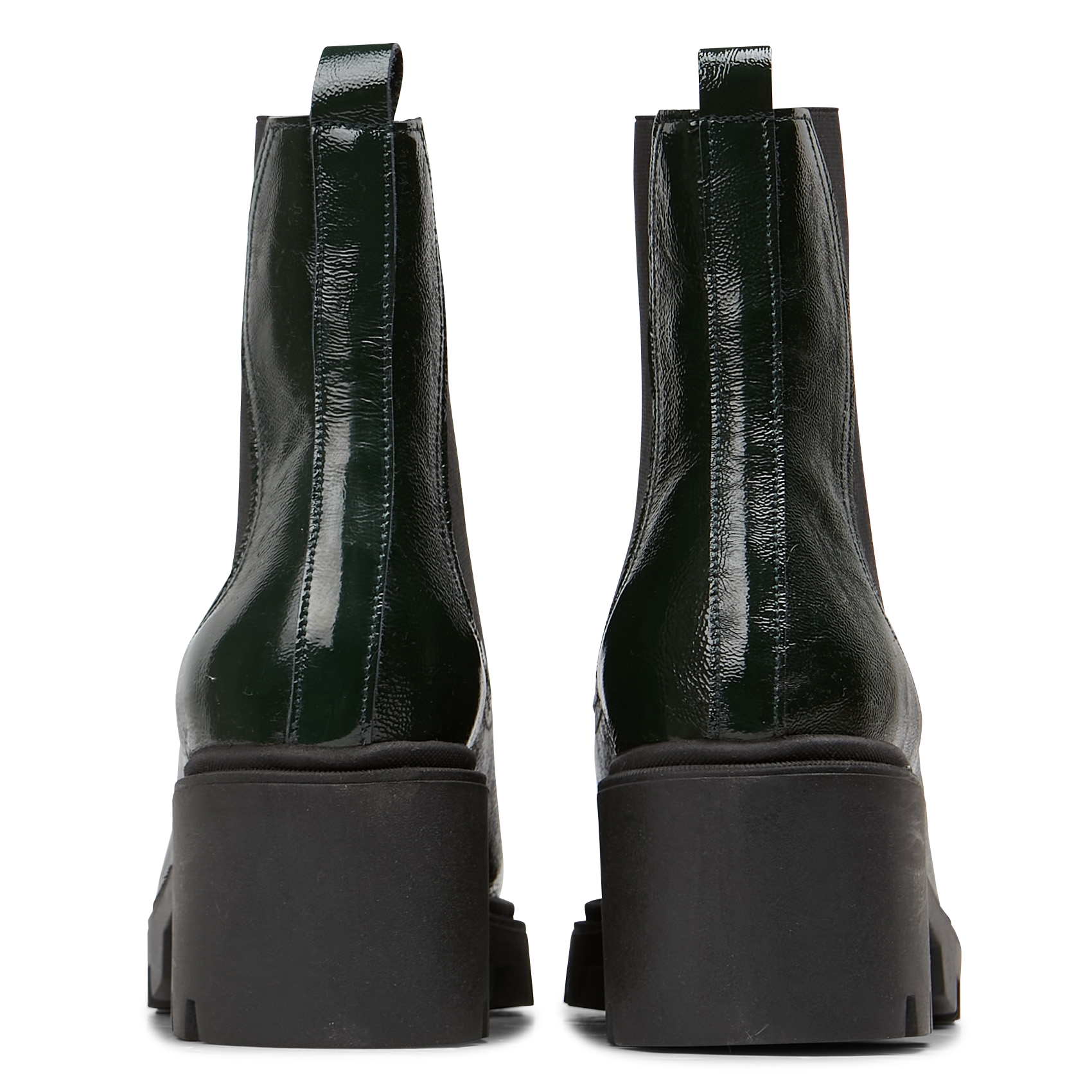 PUCA - Boots à talon en cuir brillant | Vert