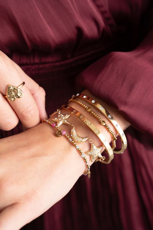 Starry schakel armband met manen & sterren