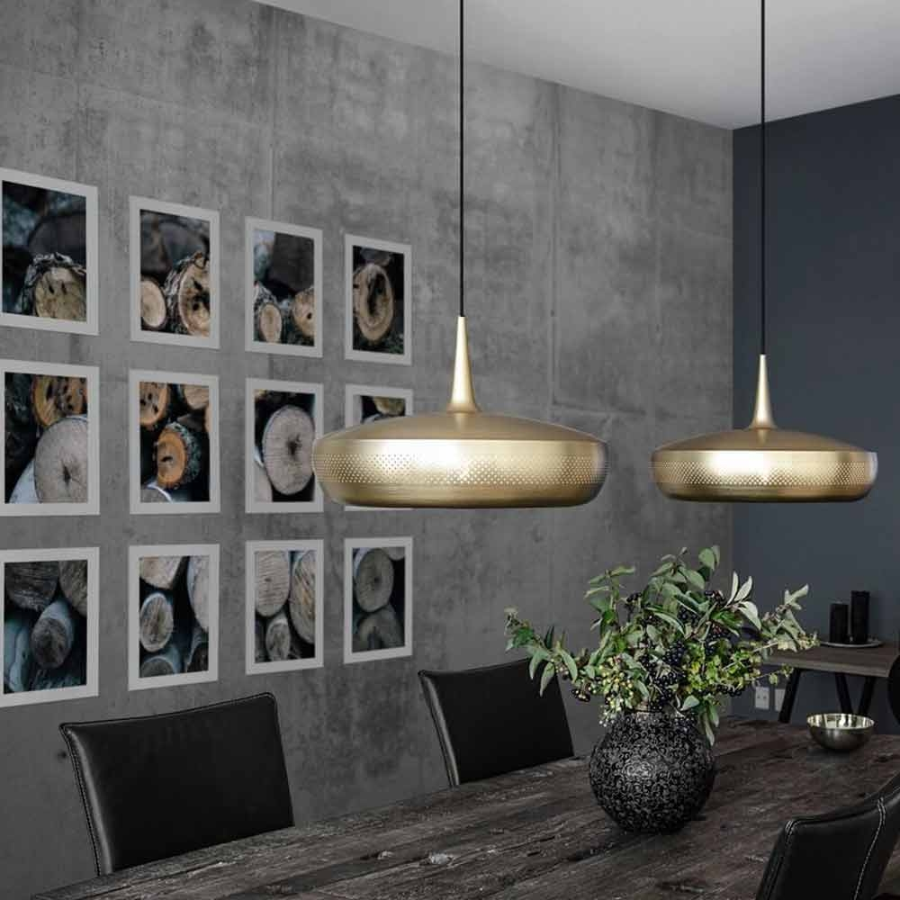 Hanglamp Clava Dine Ø43 cm koordset wit Koper