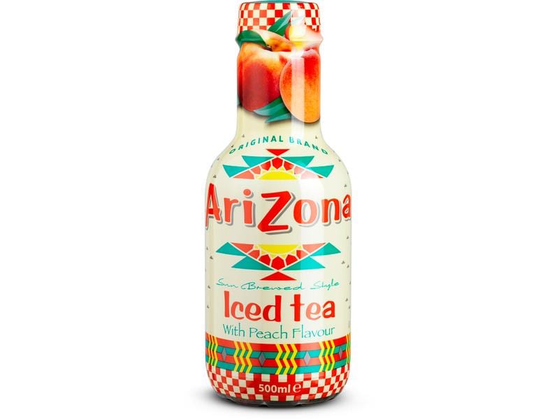 AriZona Iced Tea Peach 6 Stück x 0.5 l Erfrischungsgetränk mit Pfirsichgeschmack