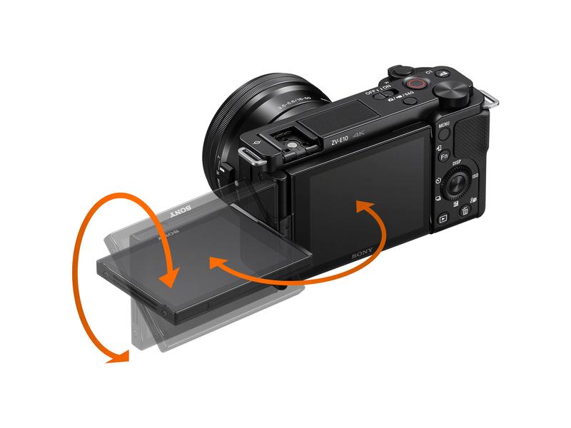 Sony Fotokamera ZV-E10L Kit 16-50 Beeindruckende Kamera für Vlogs mit zusätzlichem Objektiv