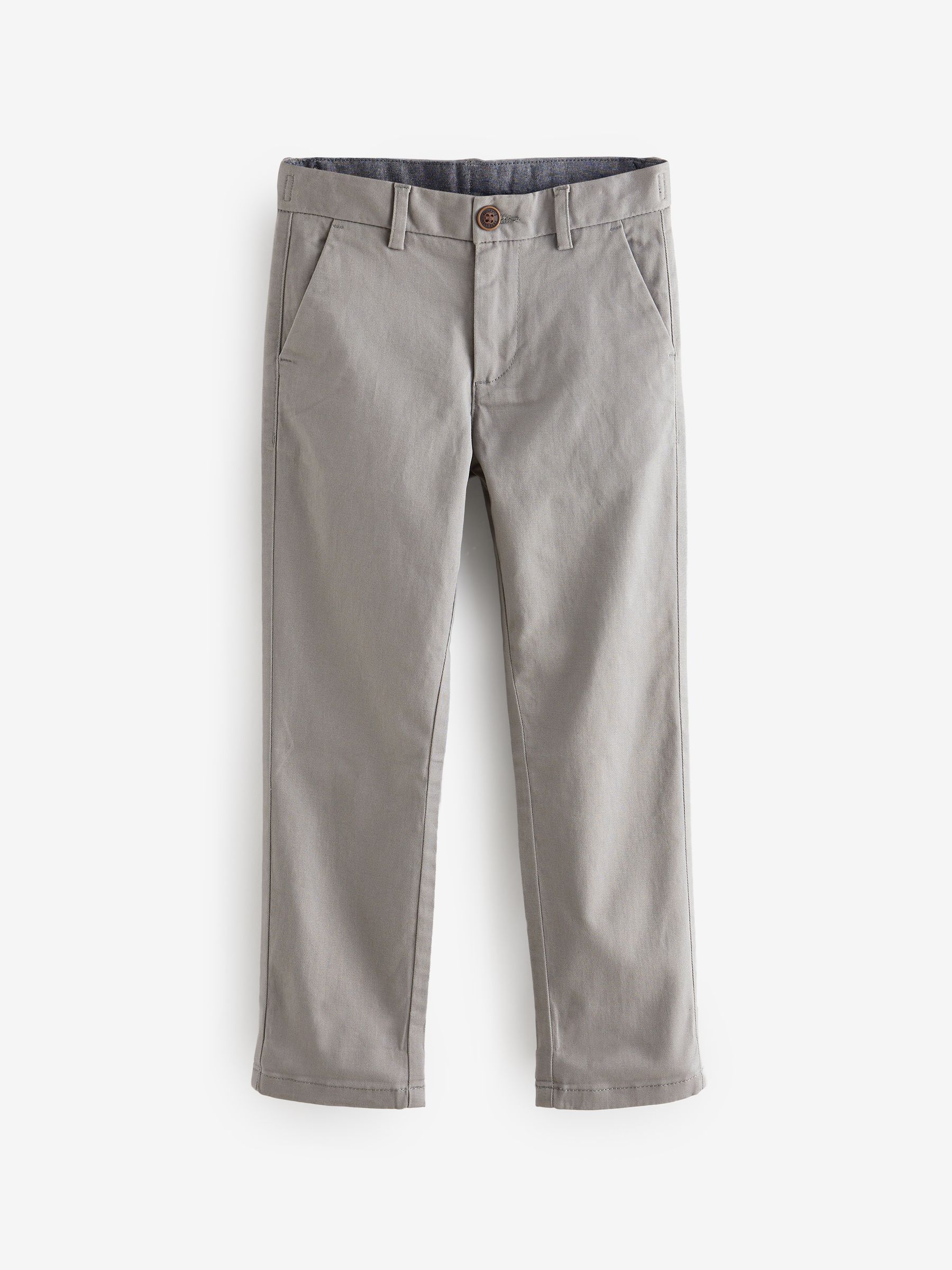 Lichtgrijs - Stretchy chino's (3-17jr)