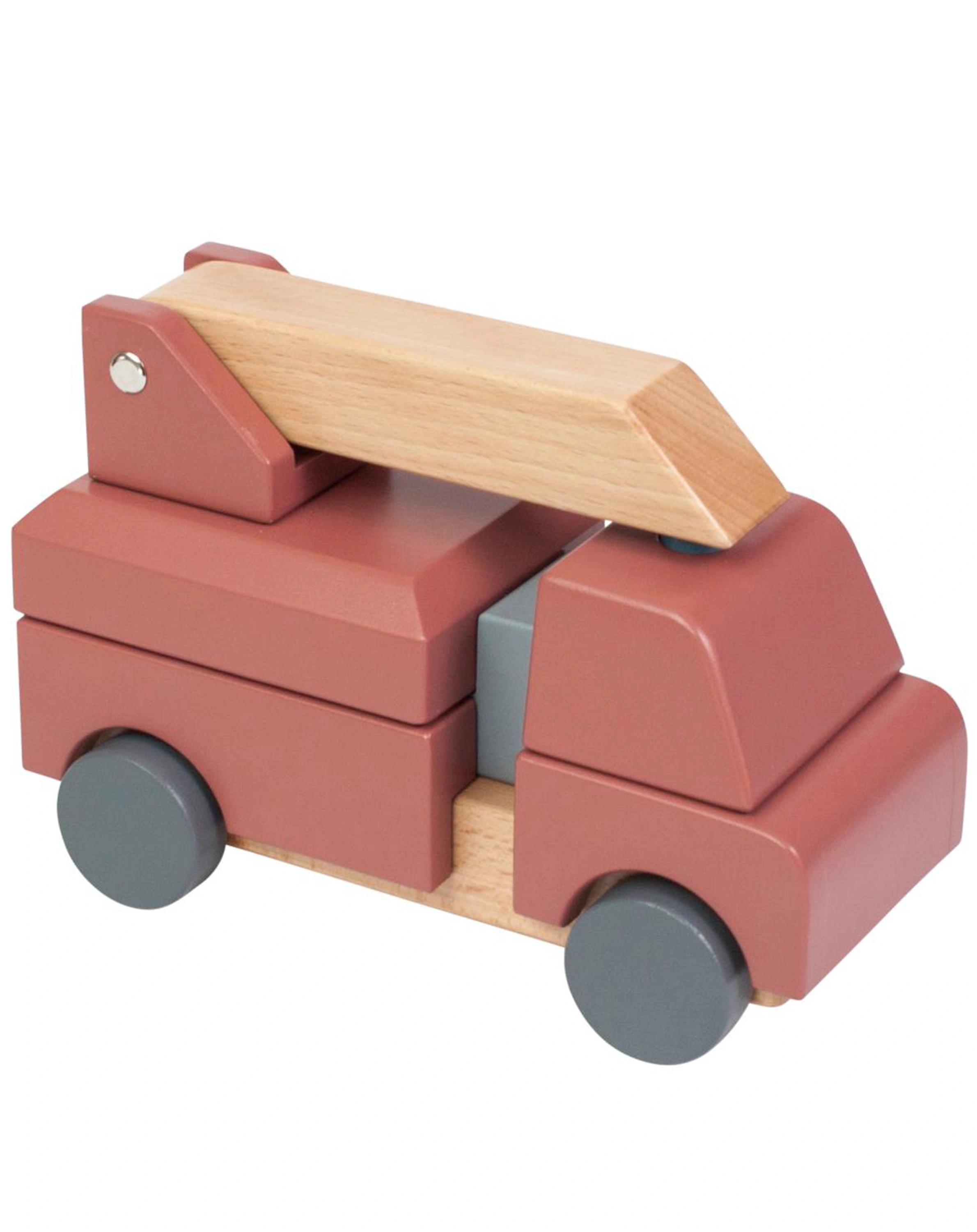Steckspiel FEUERWEHRAUTO 6-teilig in clay red