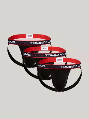 Conjunto de 3 Cuecas Jockstrap com Logo Repetido de Nova York