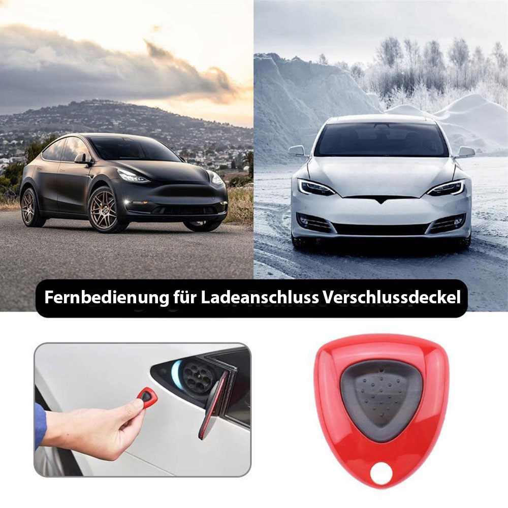 Tesla Model 3 / Y Fernbedienung für Ladeanschluss Verschlussdeckel - Rot