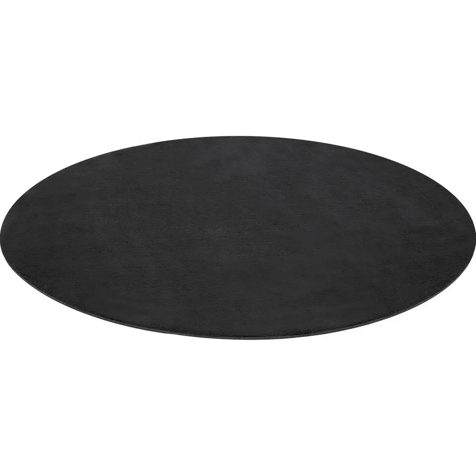 tectake® Kortpolig vloerkleed Soft Zone Ø 120 cm - Antraciet