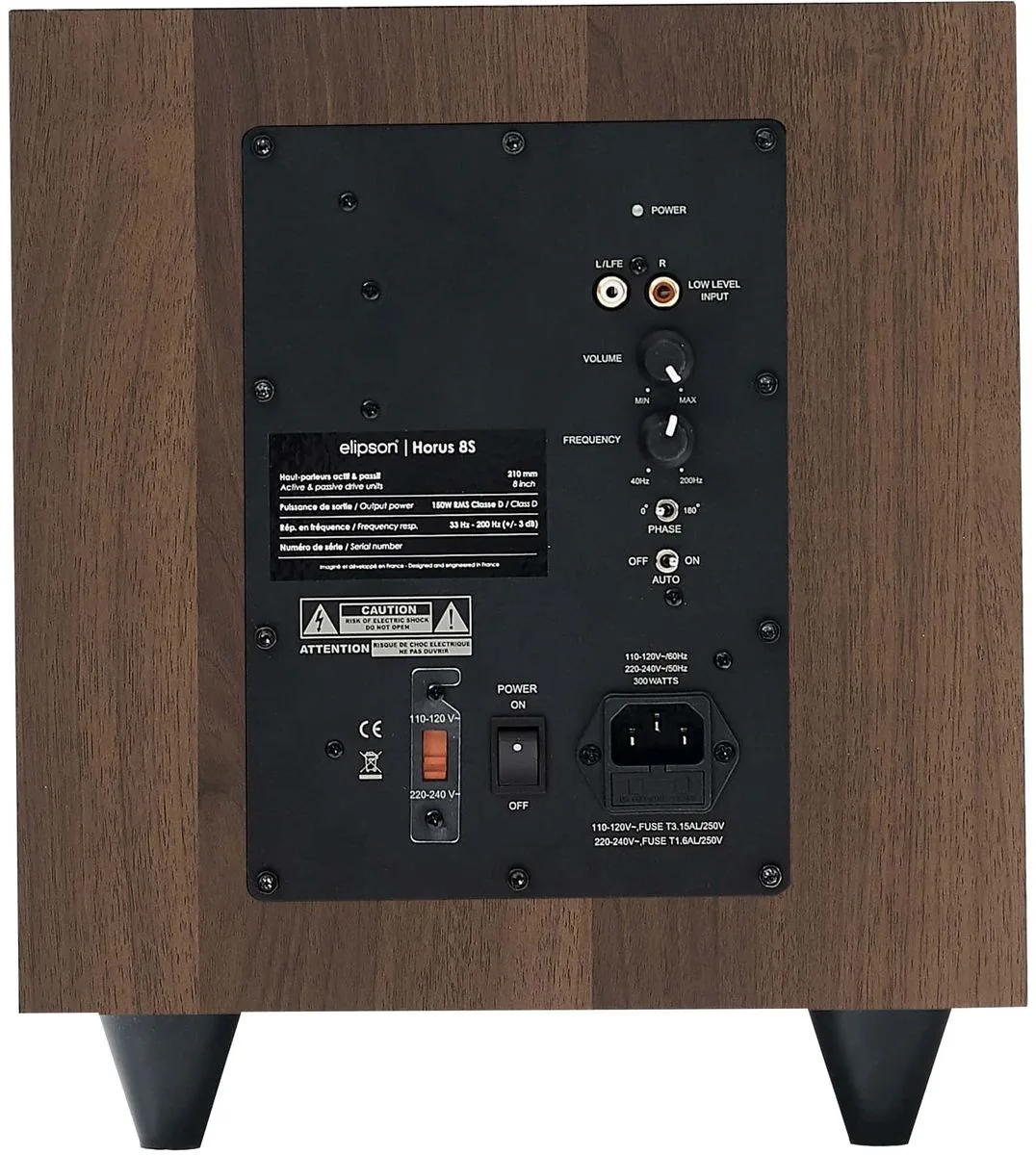 Elipson Horus 8S Noyer et gris Caissons de basses