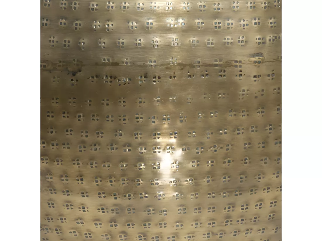Vase en Métal Doré Martelé H 40 cm