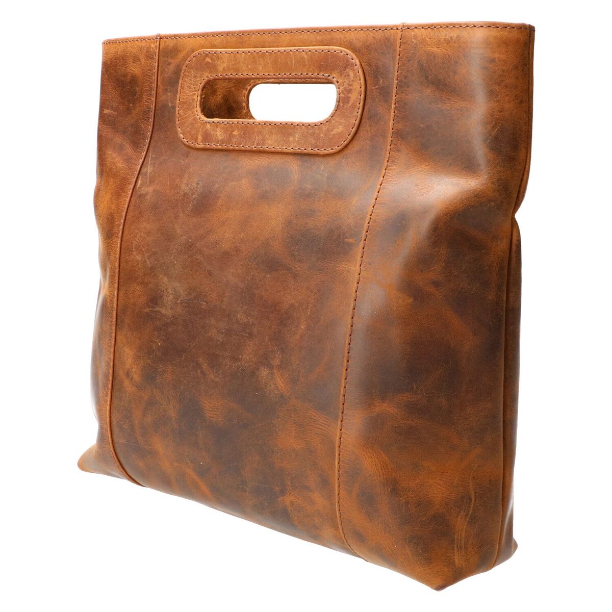 LD Lederwaren Handtas Hunter Bruin