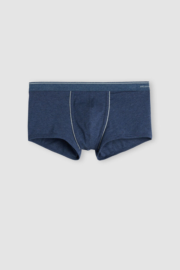 Cuecas boxer em algodão Supima® com elástico visível.