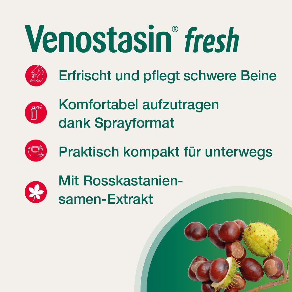 VENOSTASIN fresh Spray Beine unterwegs erfrischen