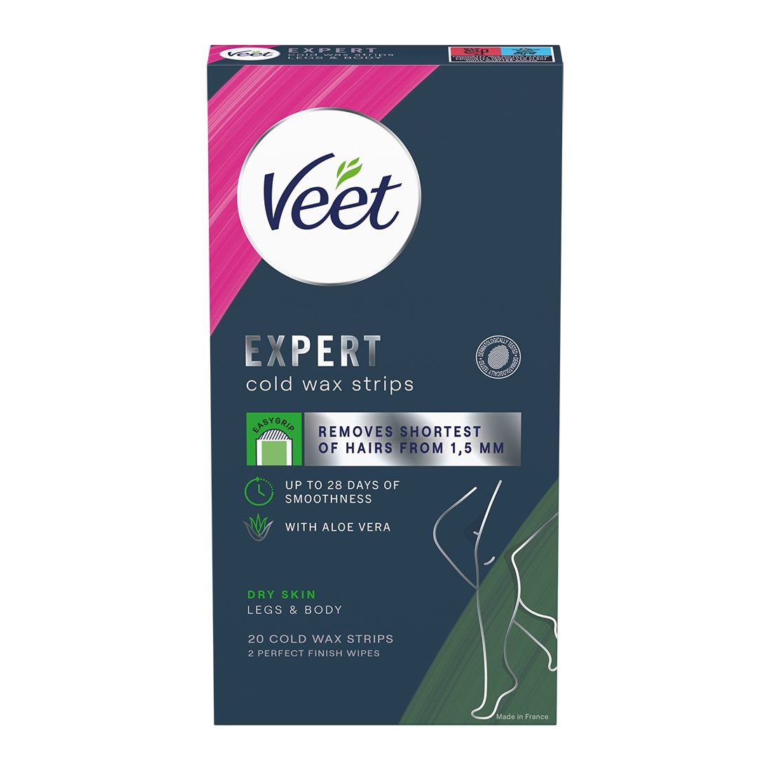 Expert voksstrips tørr hud 20STK