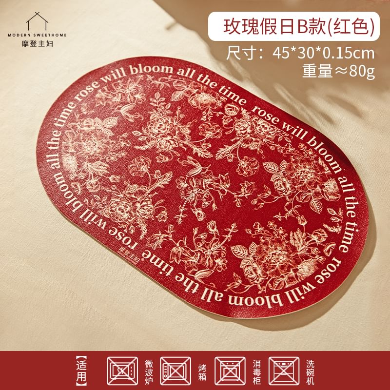 Koringa - Placemat / set met rozenprint