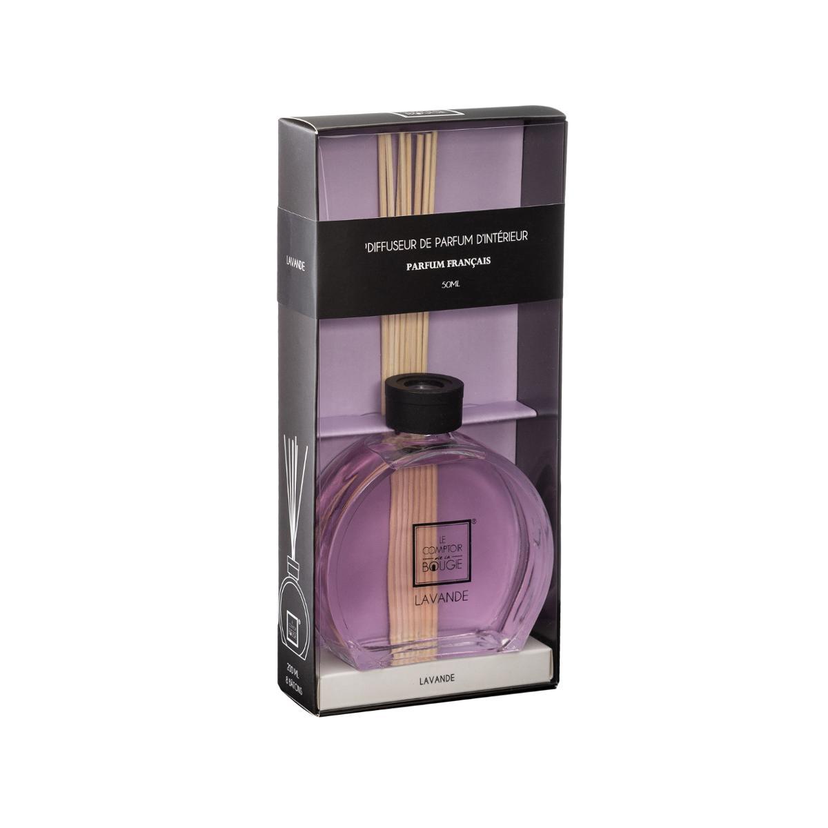 DIFFUSEUR PARFUME LAVANDE HALY 50ML AVEC 6 BATONS