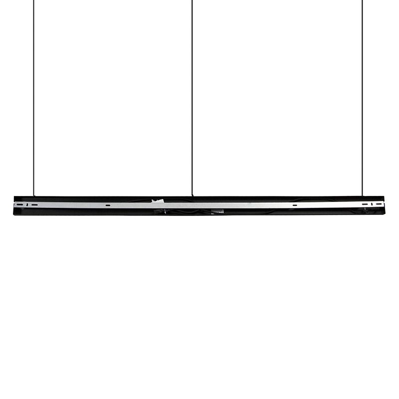 Design hanglamp zwart met smoke glas 3-lichts 161,5 cm - Qara