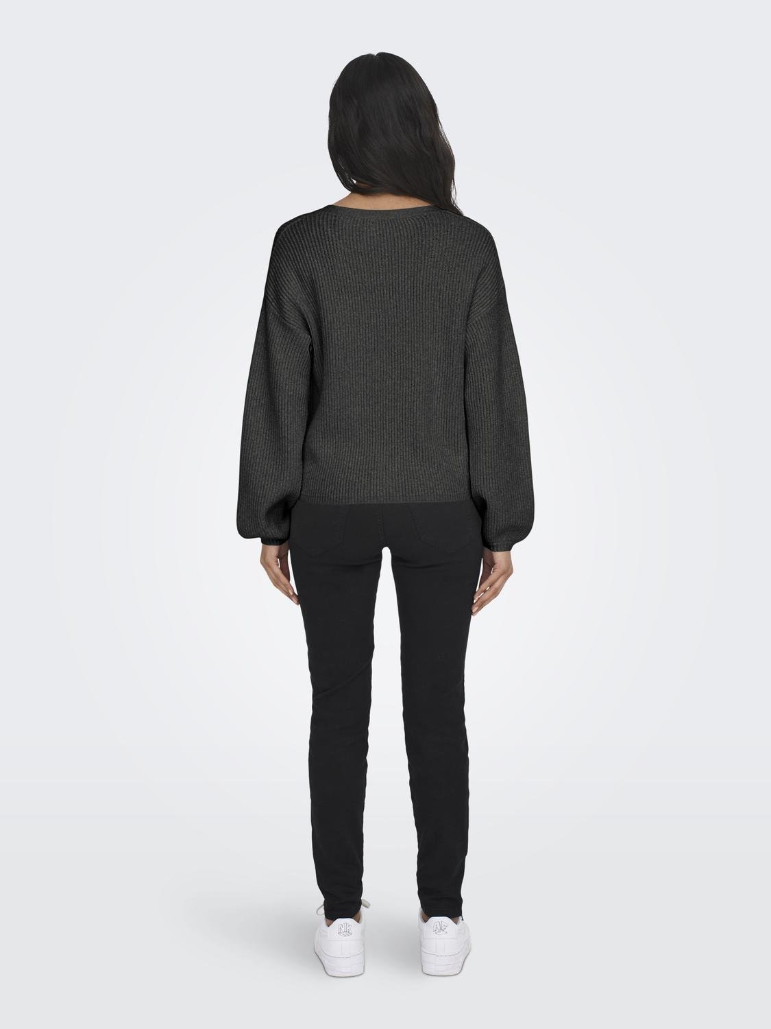 ONLKATIA Strickpullover Dark Grey Melange
