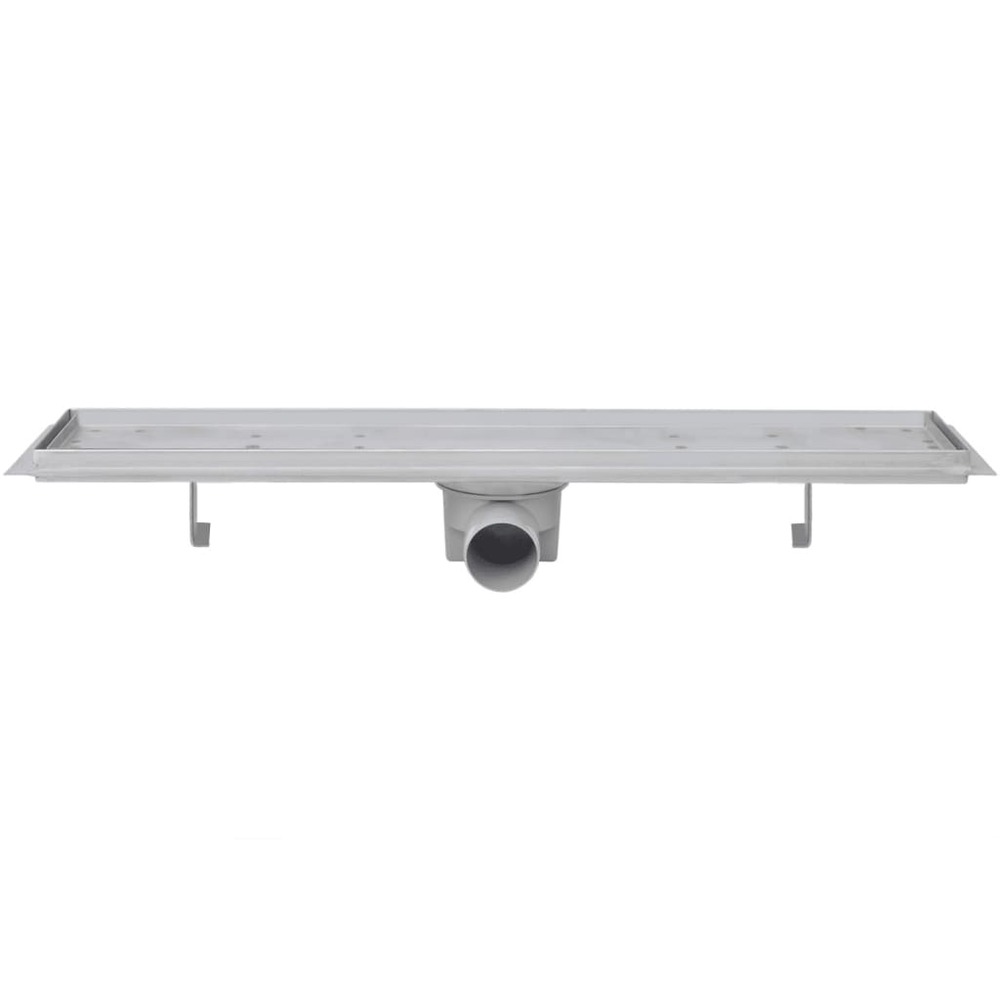 Drain de douche linéaire 2 pcs 630 x 140 mm acier inoxydable