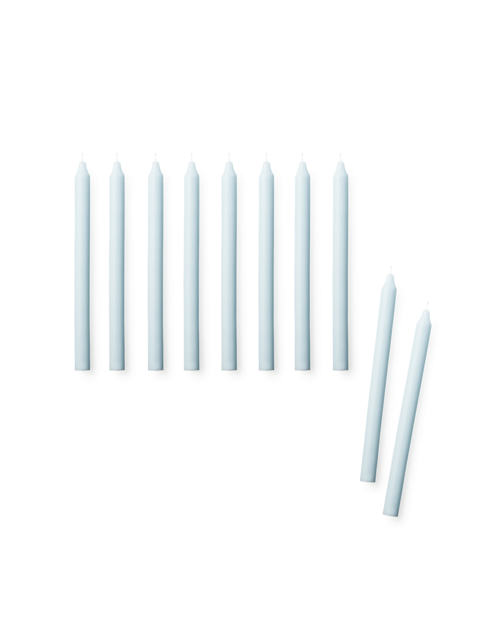 Stagelys 29 cm 10-pak | Paraffin. 29 cm. 10 stk. | Ice Blue
