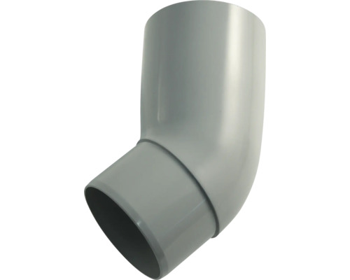 Marley ronde kunststof afvoerbocht, 45 graden, venstergrijs RAL 7040, nominale breedte 75 mm