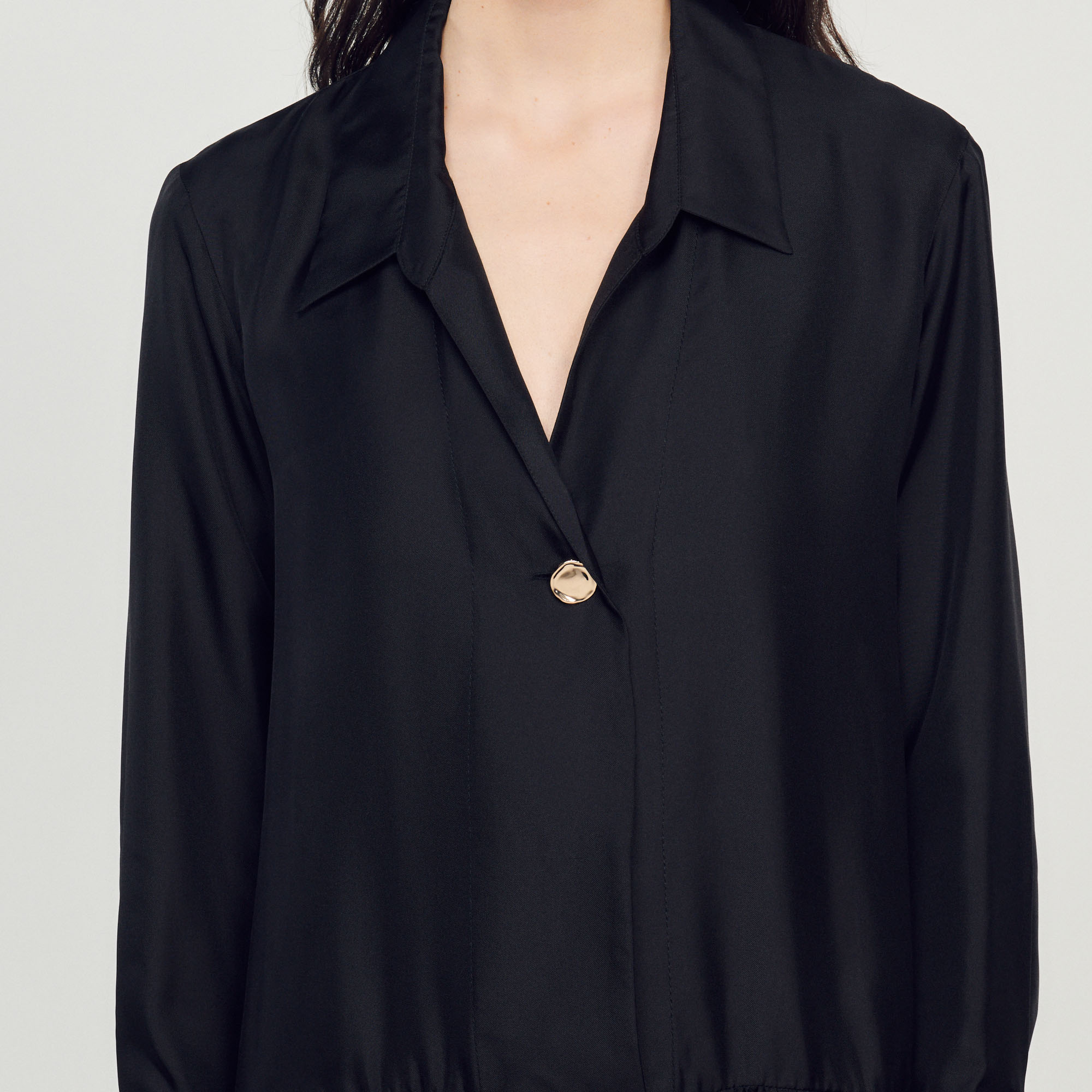 Robe courte en soie