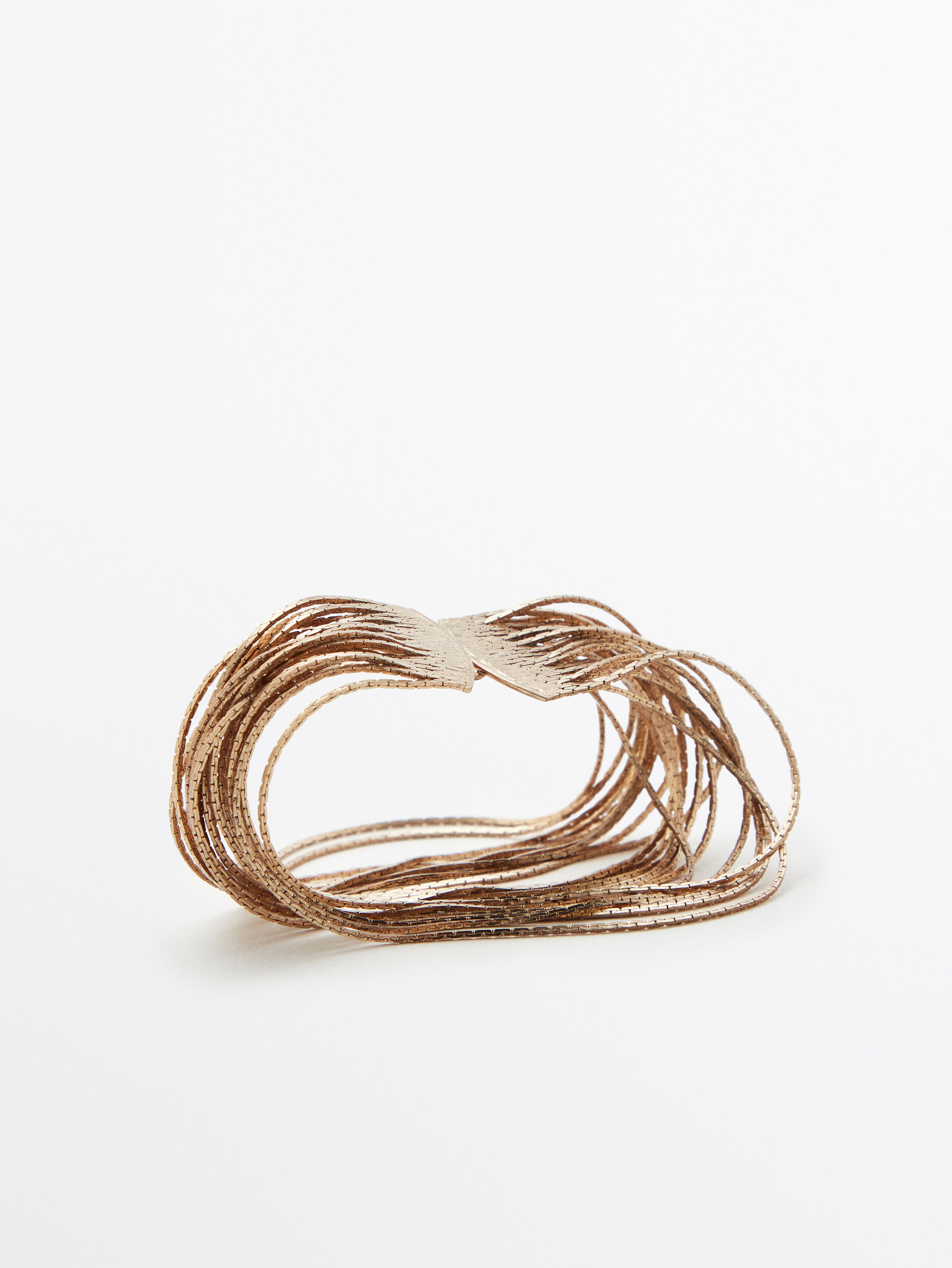 Pulseira cascata mini corrente banhada a ouro - DOURADA
