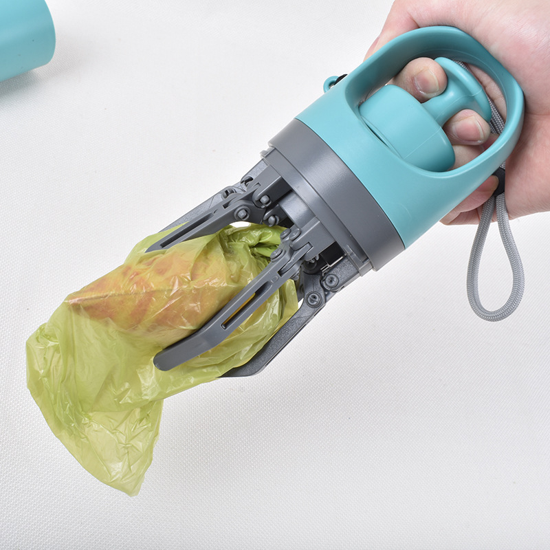 Praktischer Hundekot Greifer Beutel Spender Poop Bag Zange - Blau