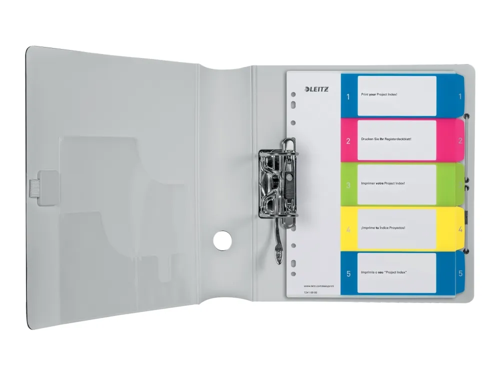 Leitz WOW printbart register, PP, ekstra bredt Flerfarvet - (20 stk.)