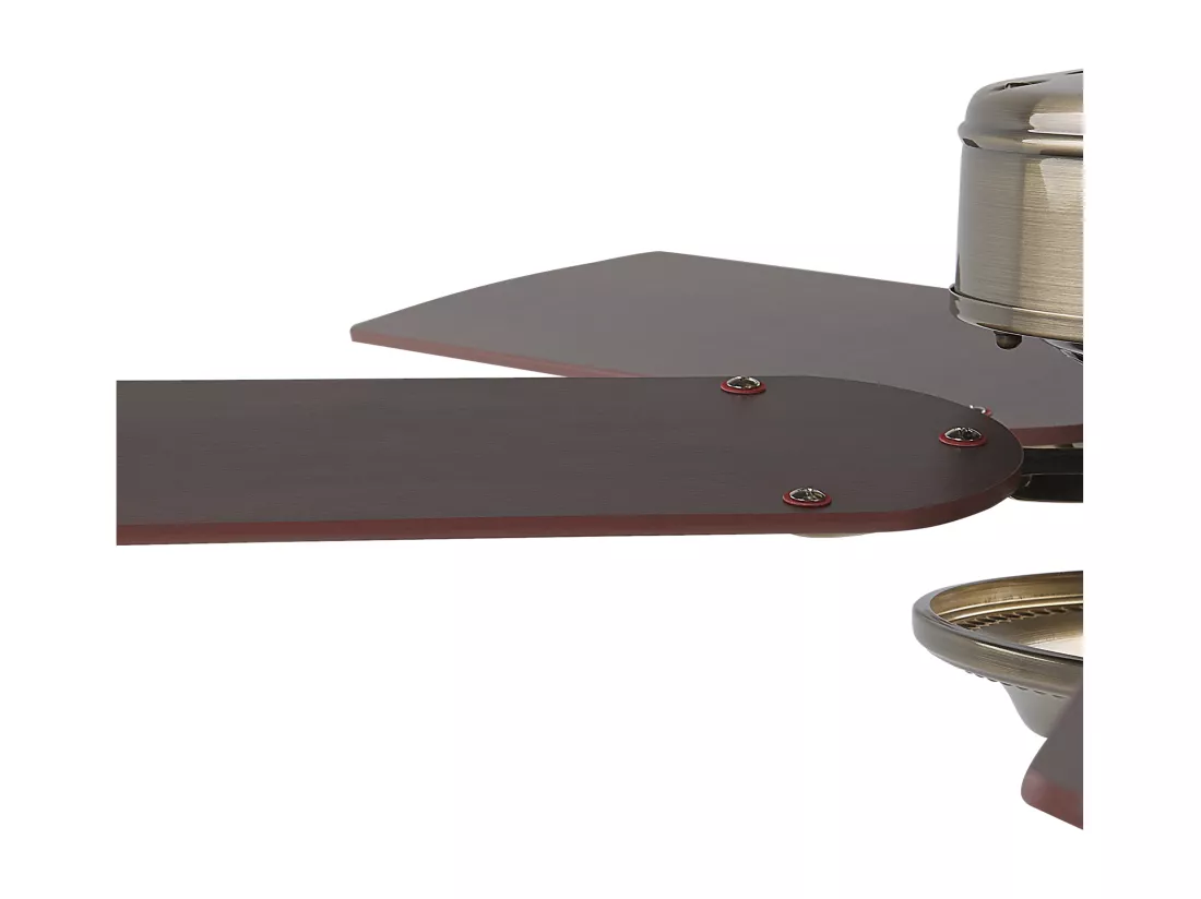 Ventilateur de plafond avec lampe BEGEJ Avec télécommande Marron foncé
