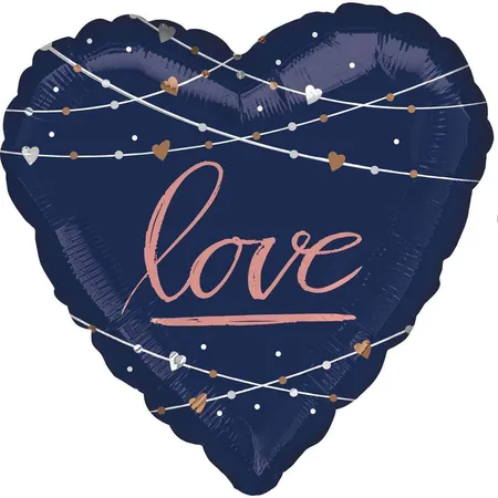 amscan Folienballon Jumbo Navy Wedding