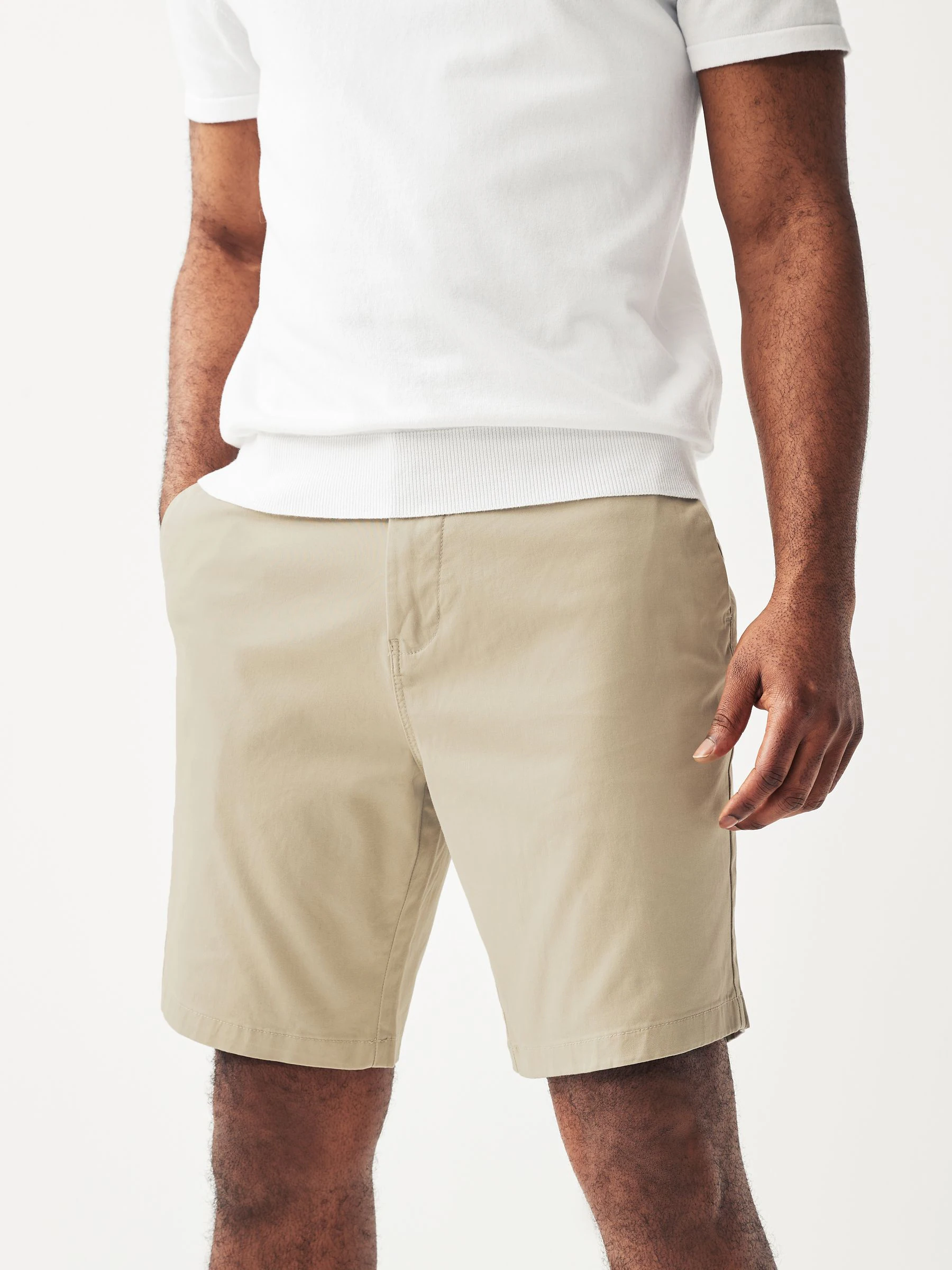 Marineblauw/kiezelkleurig - Slim Fit - Set van 2 chinoshorts met stretch