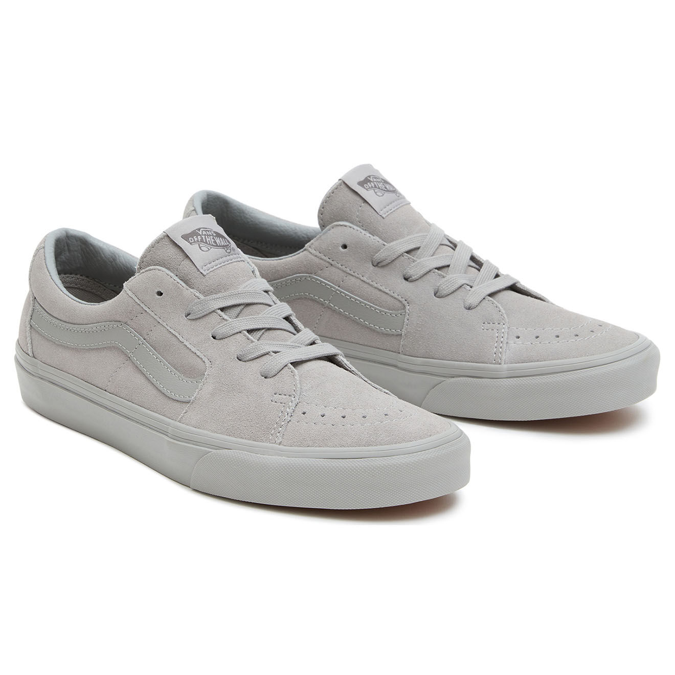 Vans Baskets en Velours de Cuir SK8-Low grises