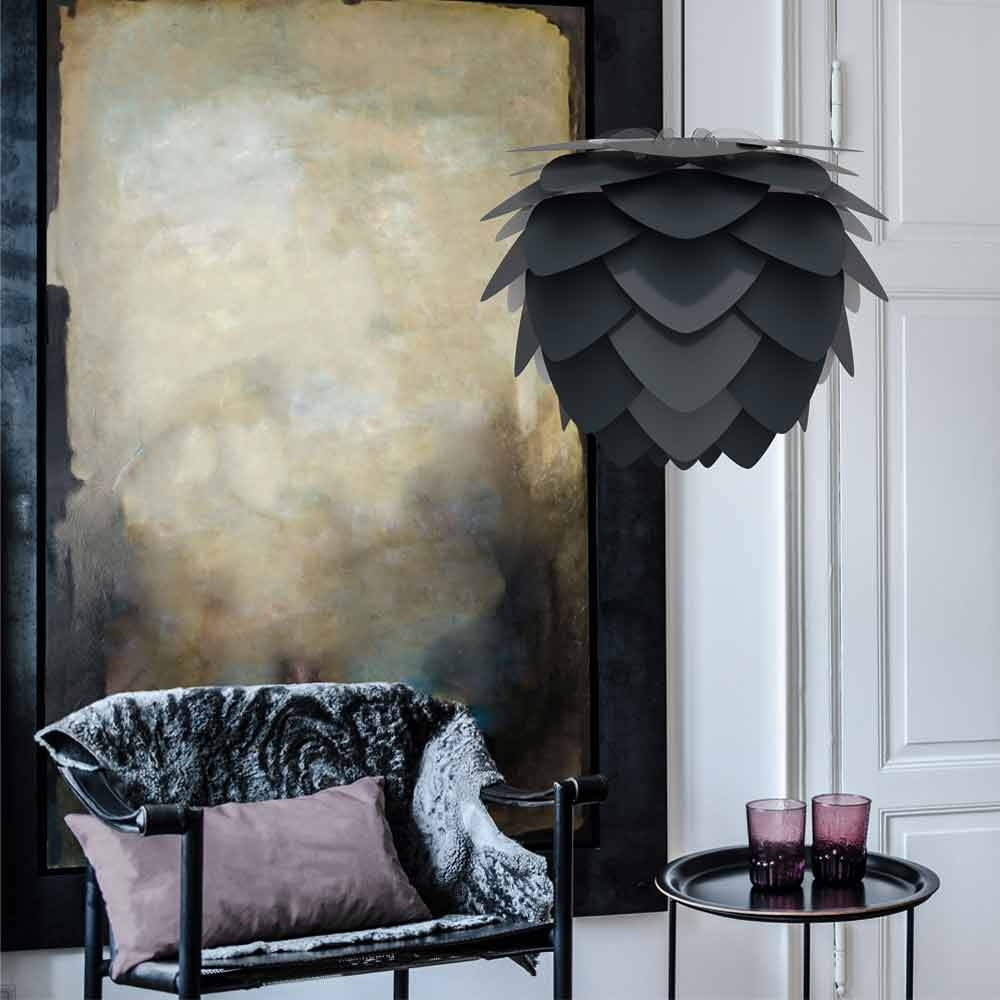 Hanglamp Aluvia Ø59 cm koordset zwart Antraciet