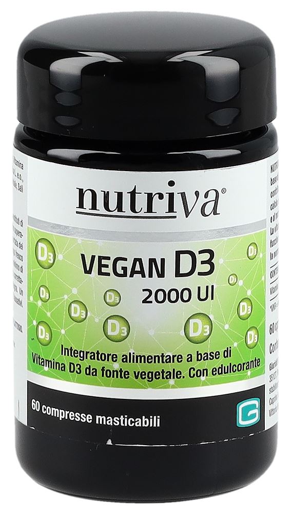 NUTRIVA Vegan D3 Kautabl 2000 I.U. Glasfl 60 Stk