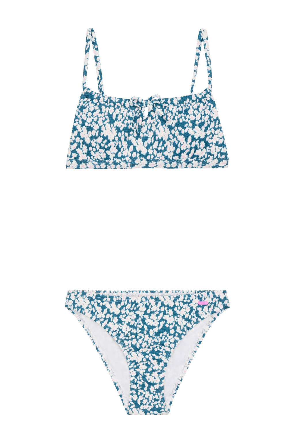 crop bikini PRTGISSY JR blauw/wit